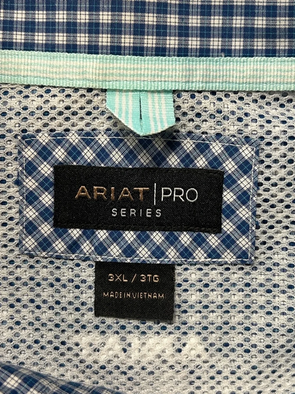 Ariat Pro Short Sleeve Button Down Collar Shirt.  3XL - Picture 7 of 7